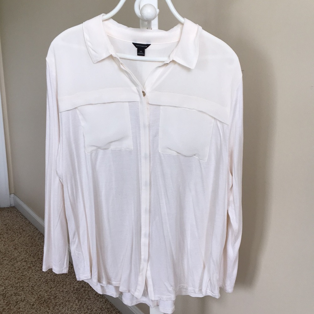 Ann Taylor ivory blouse